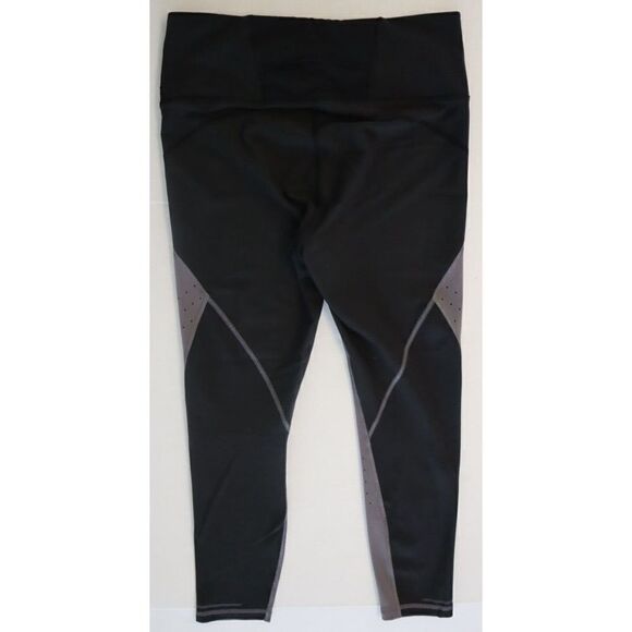Athleta ZX6WQ Women's Sz M Black/Gray Cropped Athletic Leggings - Picture 2 of 8